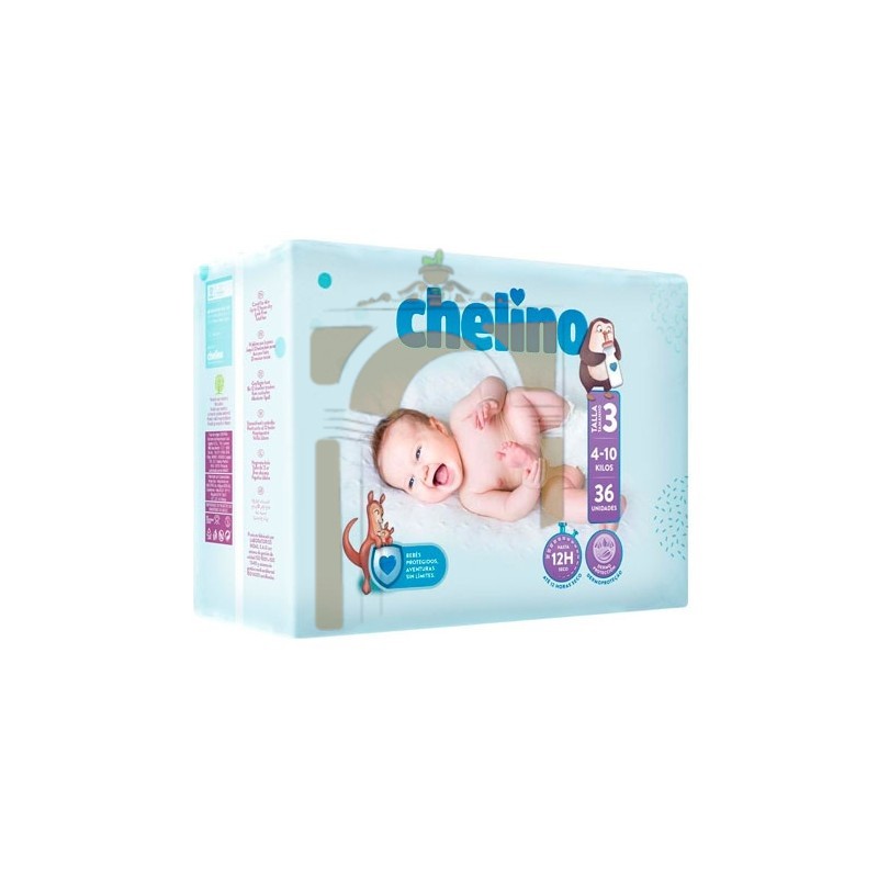 Chelino Pañales talla 3 (4-10kg) 36 unidades