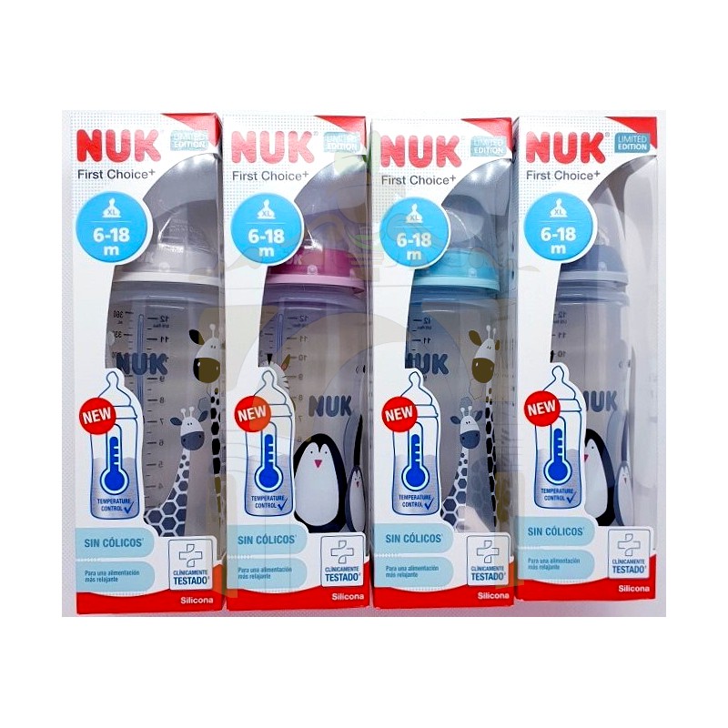 Nuk Biberón Fc + Pp Silicona Safari 6-18M 360ml Xl 1ud