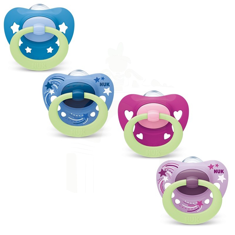 Set 2 Chupetes Nuk Signature 0-6 Meses Con Estuche Bebe