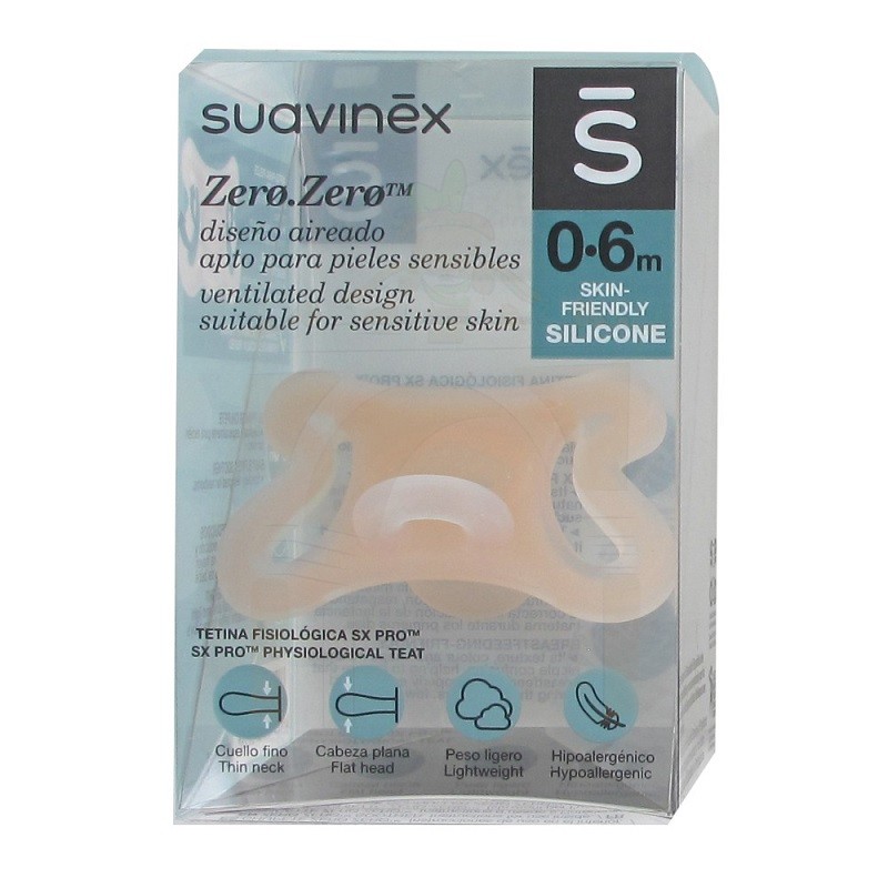 Suavinex chupete silicona fisiologico SX PRO zero-zero 0 - 6 meses 1 unidad