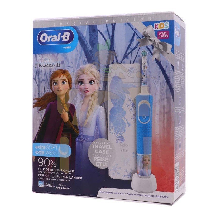 Oral-B Pro Kids 3+ Frozen Cepillo De Dientes Estuche Cepillo de dientes  eléctrico infantil limpieza suave y eficaz