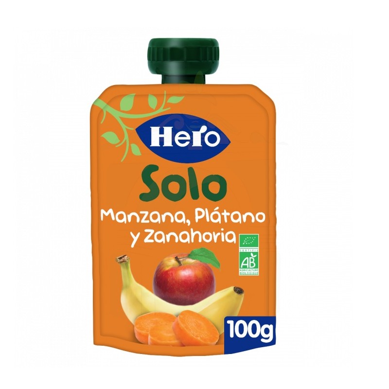 Hero Baby Solo Bolsita Manzana Plátano y Zanahoria 100 gr