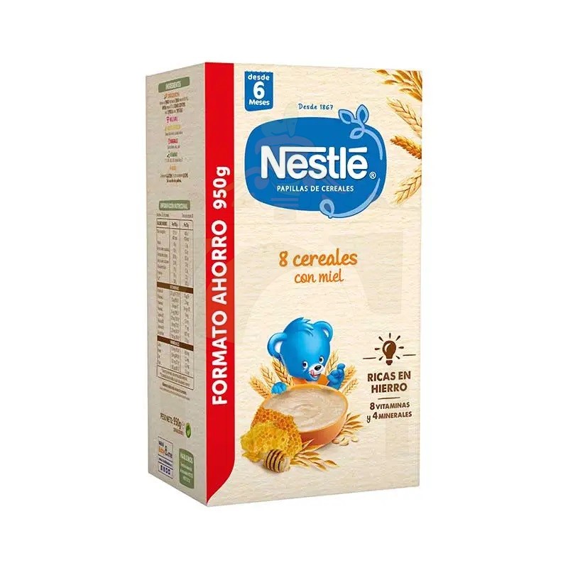 Nestle Papilla 8 Cereales con Miel 950 gr