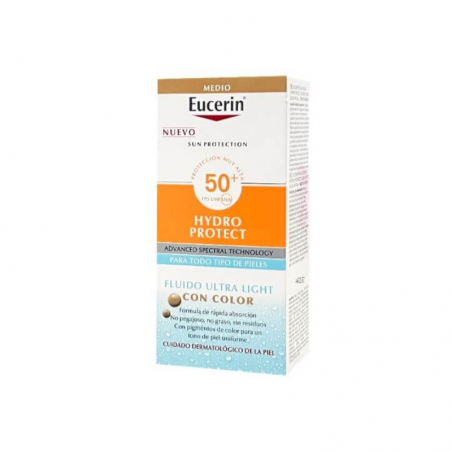 Eucerin sun hydroprotect fluido ultra light SPF 50+ 1 tubo 50ml tono medio