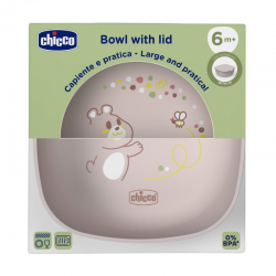 Chicco bowl con tapa +6M rosa