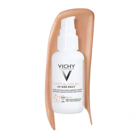 Vichy Capital Soleil Water Fluid Age SPF 50 con Color 40 ml