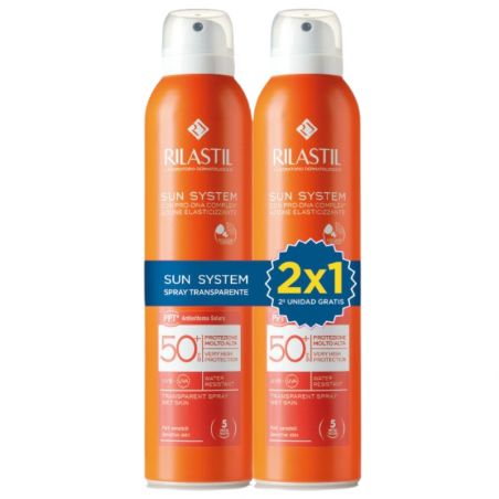 Rilastil sun system spray transparente spf 50+ duplo 200 ml