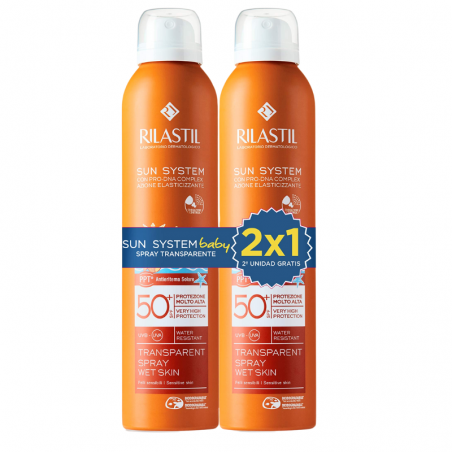 Rilastil sun system baby transparente spray spf 50+ duplo 200 ml