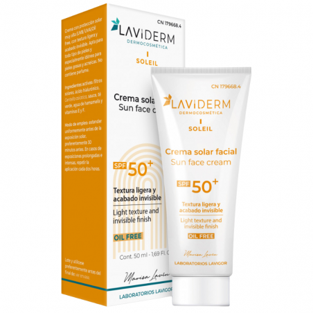 Laviderm crema solar facial spf 50+