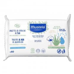 Mustela toallitas al agua...