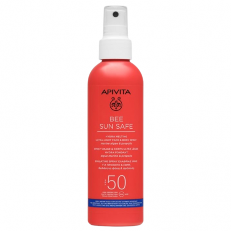 Apivita bee sun safe spf 50 spray ultra ligero para cuerpo y cara 200 ml