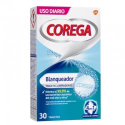 Corega blanqueador 30 tabletas