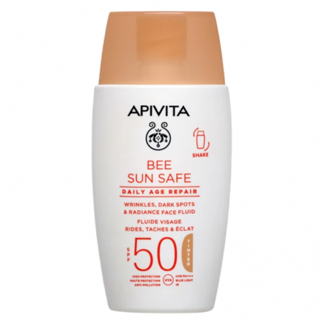 Apivita bee sun safe daily age repair tinted puntos negros SPF 50  50ml