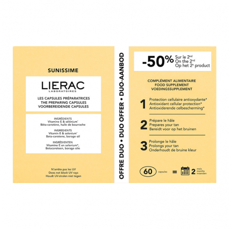 Lierac sunissime capsulas reparadoras duplo 60 capsulas