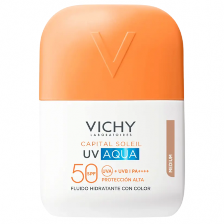Vichy capital soleil UV aqua fluido hidratante color tono medio SPF50 50ml