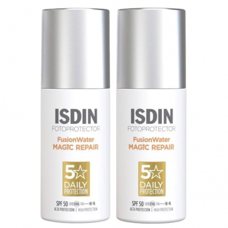 Isdin fusion water magic repair SPF 50 DUPLO promoción