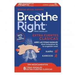 Breathe right transparentes 8 unidades extra fuertes
