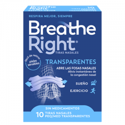 Breathe right tiras trasnparentes 10 unidades talla pequeña