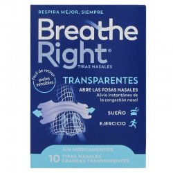 Breathe right transparentes 10 unidades talla grande