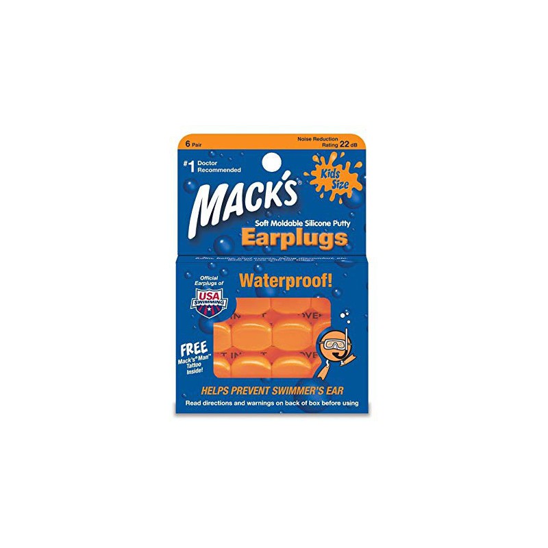 Macks tapones oidos silicona infantil 12 uds