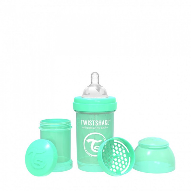 Biberón Twistshake Anticólico 330 ml. Lila - Disbaby - Tienda online…